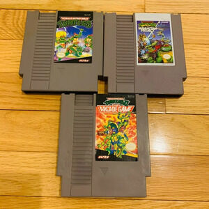 NES Lot Teenage Mutant Ninja Turtles 1 + 2 + 3 (Nintendo, 1989)